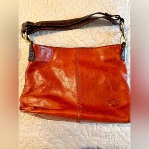 Italian Leather Conte di Cavour Shoulder Bag